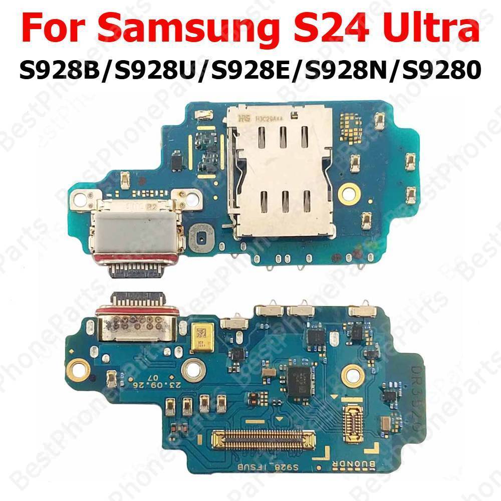 พอร์ตชาร์จสําหรับ Samsung Galaxy S24 Ultra S928B S928E S928N S928U S9280 ชาร์จบอร์ด PCB Dock แผ่น Us