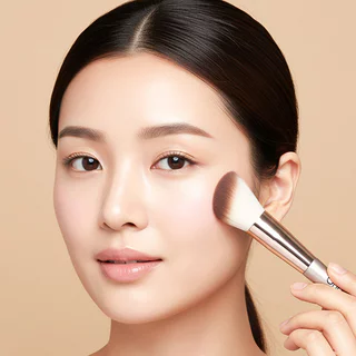 Oni Dual-Ended Nose Shadow & Contour Brush #Champagne แปรงเฉดดิ้งและคอนทัวร์ 2 หัวโอนิ สีแชมเปญ ขนนุ่มแน่น.