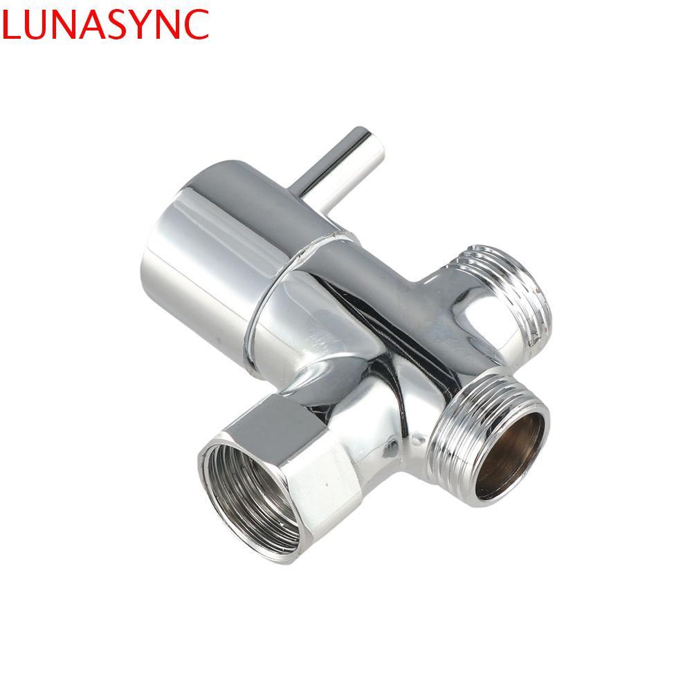 LUNASYNC 3 Way Shower Head Diverter Valve, T-adapter G1/2 3 Way Switch Faucet Valve, อุปกรณ์ห้องน้ํา