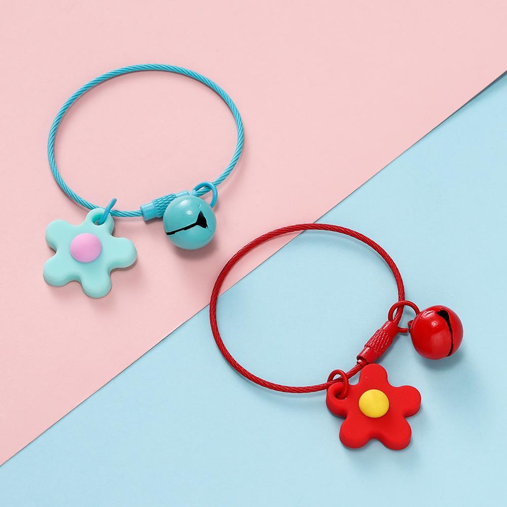 St.kunkka 1ชุดของสไตล์น่ารักพวงกุญแจดอกไม้ระฆังกริ๊งกริ๊งระฆังพวงกุญแจกระเป๋าเป้สะพายหลังมินิจี้กุญแจเสน่ห์ - รูปที่ 4