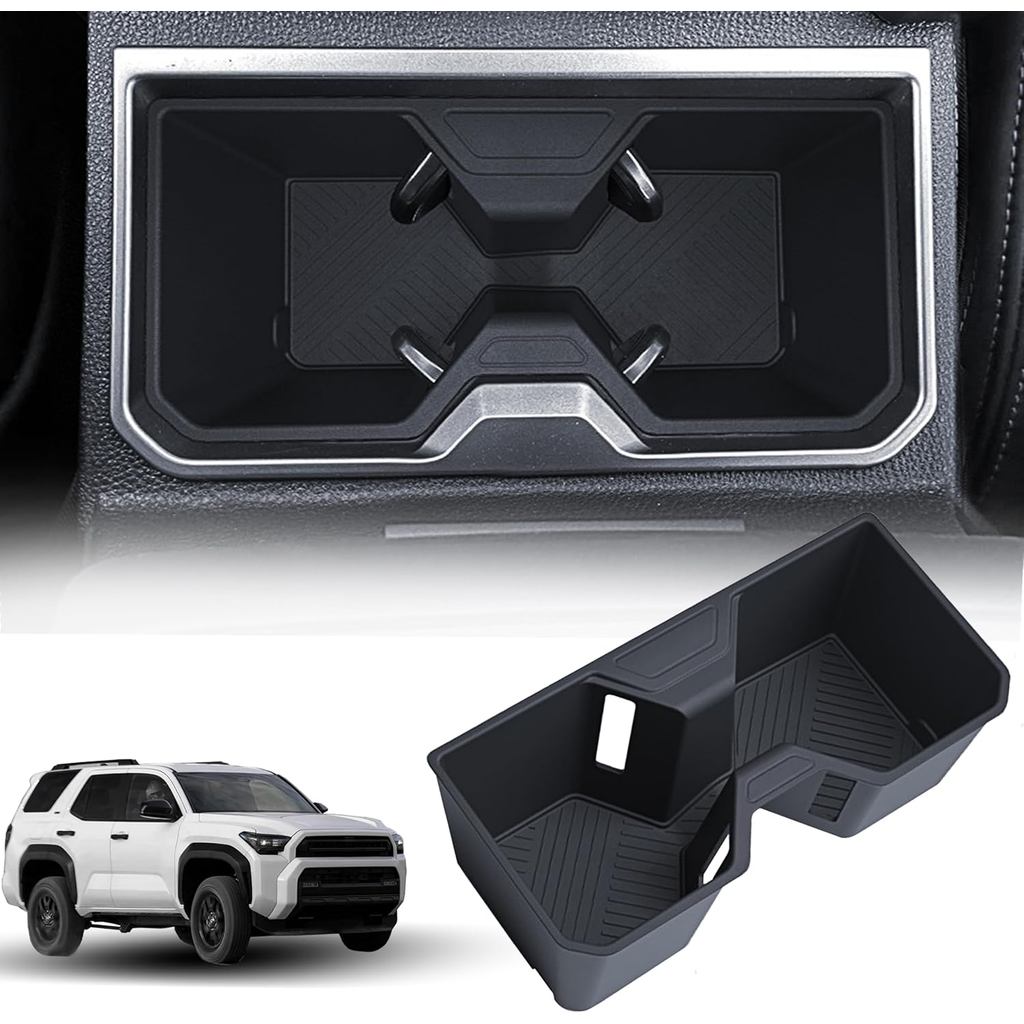Center Console Cup Holder for 2025 2026 Toyota 4Runner Accessories TPE Cup Holder Insert Coaster Mid