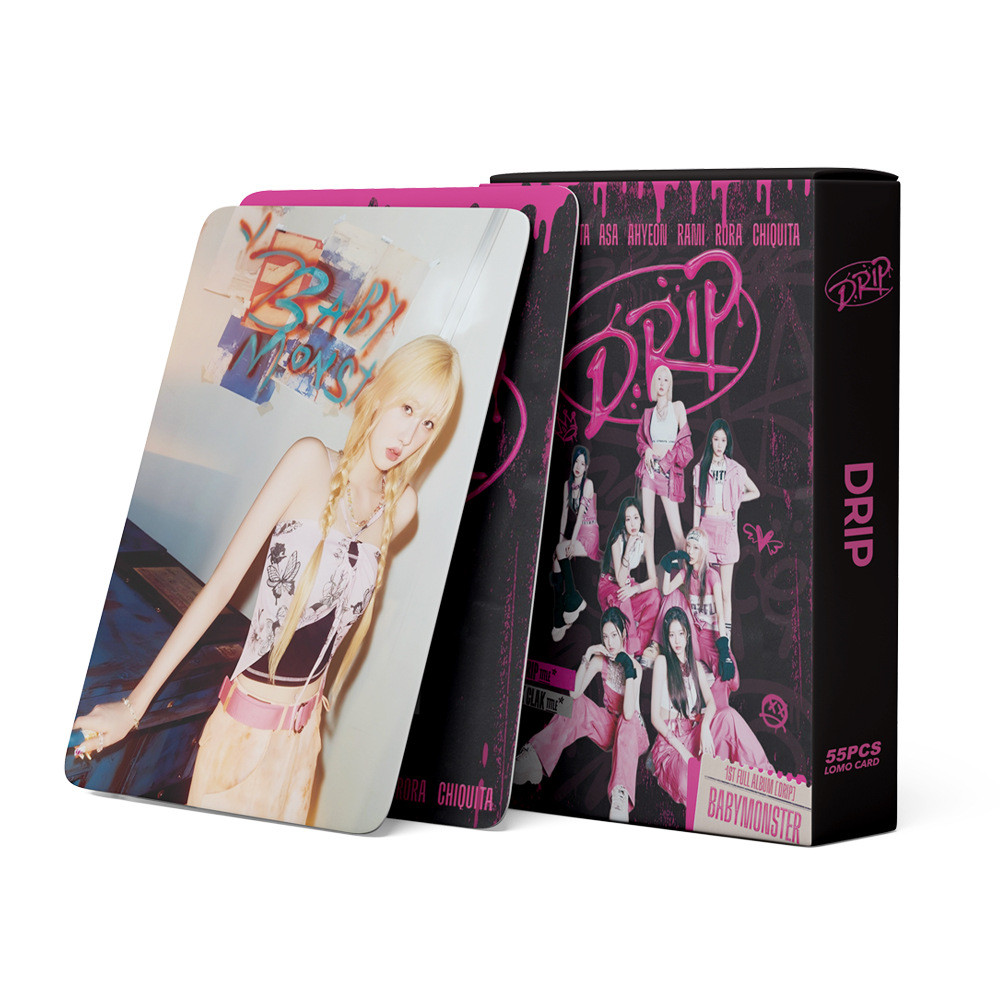 [5.7 * 8.6ซม.] Ready Stock 55 แผ่น BABYMONSTER DRIP Photo Card RAMI Photo Card AHYEON Support BM Lit