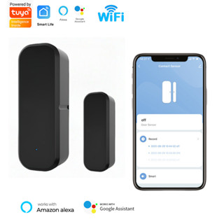 Tuya WiFi เซ็นเซอร์ประตูเซ็นเซอร์สัมผัสเปิดเครื่องตรวจจับปิด…