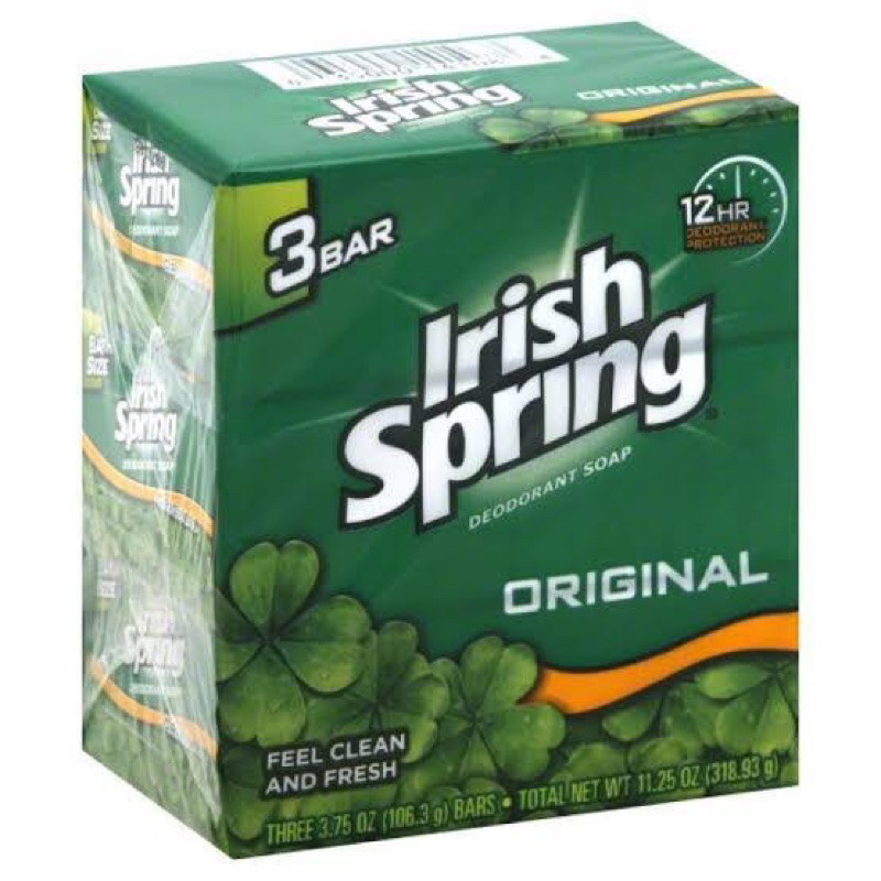 Irish spring soap 3 bars สบู่ไอริชสปริง นำเข้าจากUSA🇺🇸 แท้ ออริจินัล