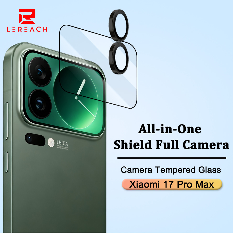 Lereach 3D กระจกกล้องเต็มรูปแบบสําหรับ Xiaomi 17 Pro Max / Xiaomi 17 Pro ฟิล์มกันรอยกล้องฟิล์มกระจกนิรภัยกันรอยขีดข่วน