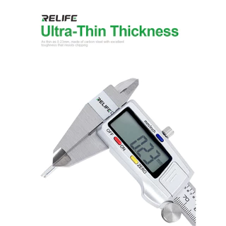 ใบมีดบาง 0.23mm ใบมีดขูดกาว ใบมีดขูดจอ RELIFE TK3 บางแค่ 0.23mm ขูดกาวไม่เป็นรอย คาร์บอนสตีล แข็งพิเศษ ไม่บิ่นง่าย