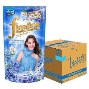 (ยกลัง 24ถุง)  ไฟน์ไลน์ ปรับผ้านุ่ม สูตรมาตรฐาน สีฟ้า  470 ม…