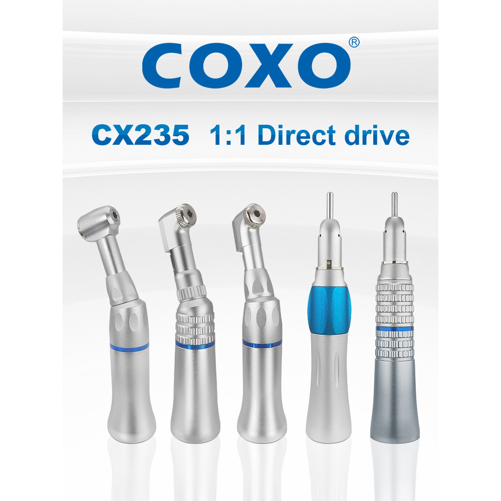 COXO Dental CX235 C1-2/C1-4/C2-1/S-2/S-2A/C1-1 1:1 Direct Drive Contra Angle Low Speed Handpiece Inn