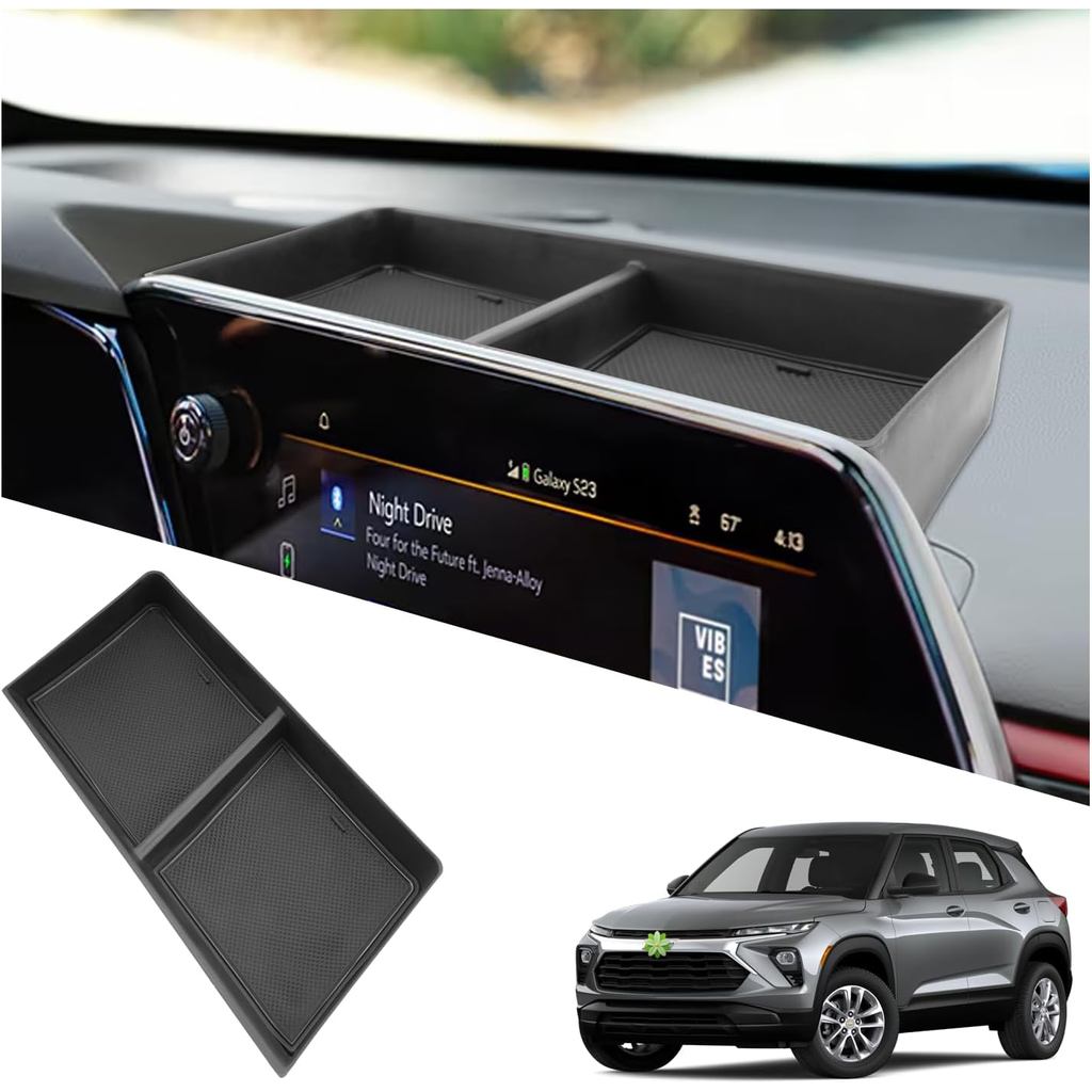 Ruiya 2026 Trax ด้านหลังหน้าจอสําหรับ Chevy Trax 2026 อุปกรณ์เสริมวัสดุ ABS Dash ถาดใช้งานร่วมกับ 20