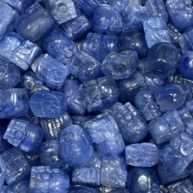 ธรรมชาติ Kyanite Kyanite Pixiu ประมาณ 11 มม.แกะสลักชิ้นเครื่องประดับน่ารัก diy อุปกรณ์เสริม Simple All-Match ของขวัญ