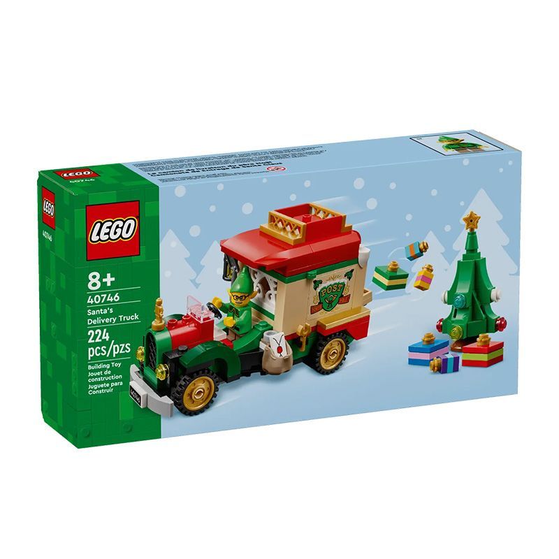 คําแนะนําผลิตภัณฑ์ใหม่ [รับประกันของแท้] LEGO LEGO Building Blocks Square Head Boy 40746 Santas Tran