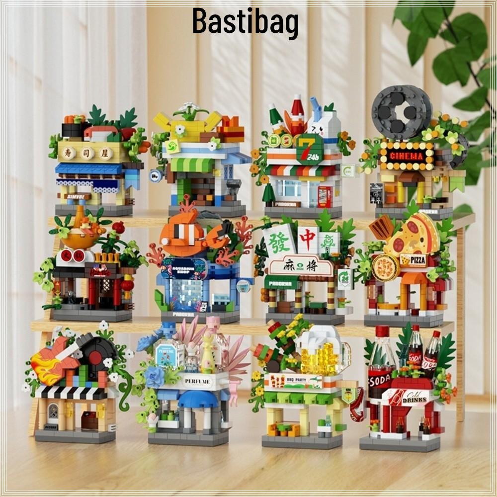 BASTILIBAG Mini Shop Blocks, Mini Building Blocks City Building Blocks, Micro Blocks ของเล่นเพื่อการ