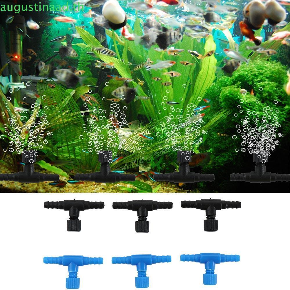 NYTRO Aquarium Airline Regulator ปั๊มลม 10 ชิ้น T รูป 4 มม.ขั้วต่อท่อ