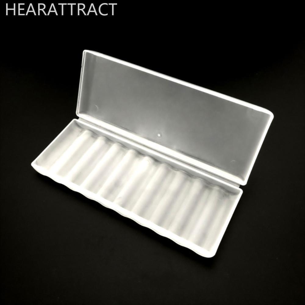 HEARATTRACT 1 PC 10-Slot โปร่งใส PP พลาสติกกล่องเก็บแบตเตอรี่สําหรับ AAA/AA แบตเตอรี่แบตเตอรี่ลิเธีย