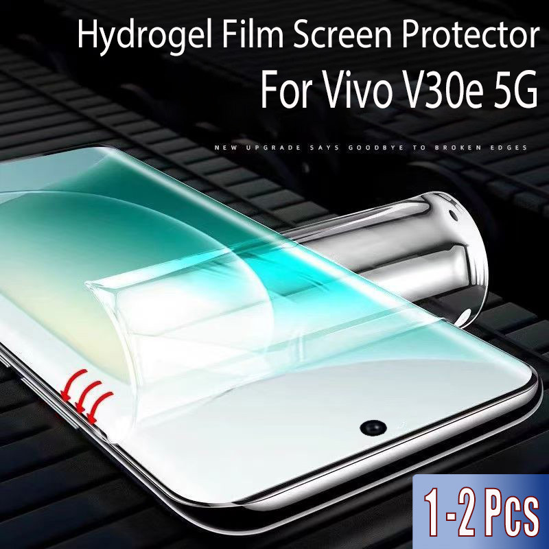 ฟิล์ม Vivo V30e 1-2 ชิ้น HD ฟิล์มไฮโดรเจลนิ่ม ป้องกันหน้าจอ สําหรับ Vivo V60 V27 v50 V40 V30 Pro V30
