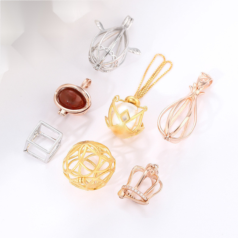 ล็อกเกตจี้น้ำมันหอมระเหยแบบวงกลม S925 เงิน สำหรับสร้อยคอมือ เพศใดก็ได้