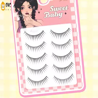ขนตาปลอมสไตล์ญี่ปุ่น One Piece Feathered Wing Design Natural Soft Wispy Lashes สําหรับแต่งหน้าทุกวัน