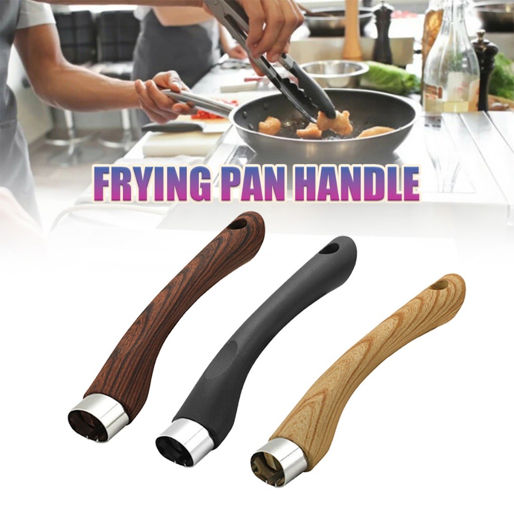 จัดส่งรวดเร็ว 19.9CM ด้ามจับหม้อ ด้ามจับกระทะ วัสดุไม้ 3สีให้เลือก สำหรับอุปกรณ์เสริมครัว การเปลี่ยนด้ามจับ - รูปที่ 4