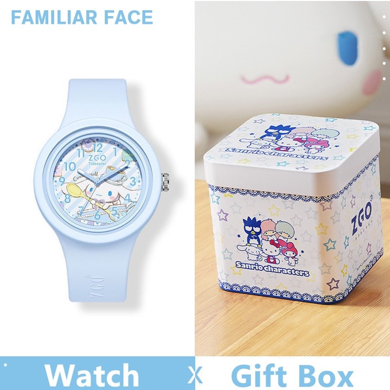 Zgo Original Sanrios Joint Cinnamoroll Anime Watches Luminous Kawaii Waterproof Cute Sports Quartz W