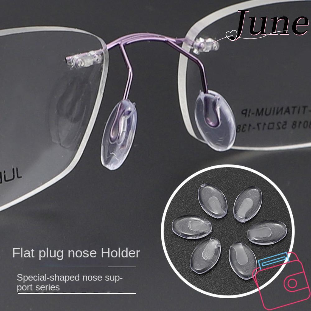 แผ่นรองจมูกซิลิโคน JuneGoods สำหรับแว่นตากันแดดทรงรูปไข่ ลดการเลื่อนของแว่นตา แถมสกรูฟรี!