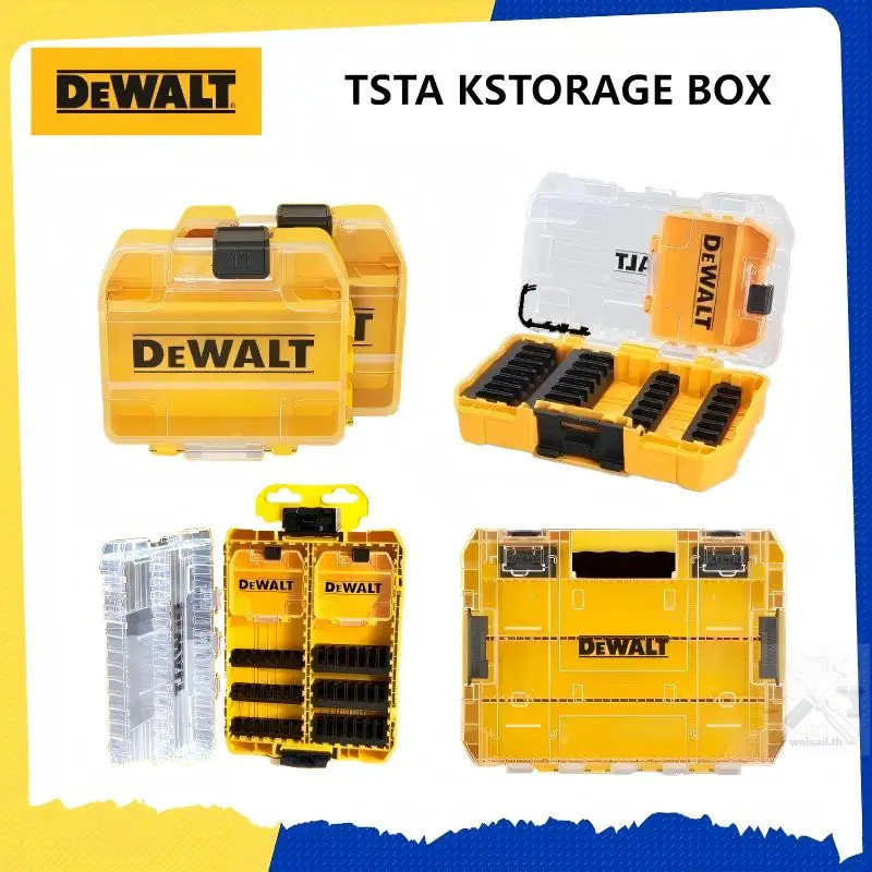 DEWALT TSTAK Tough Storage Box - Medium/Large, Power Tool Case สําหรับดอกไขควง (DT70800/DT70801/DT70