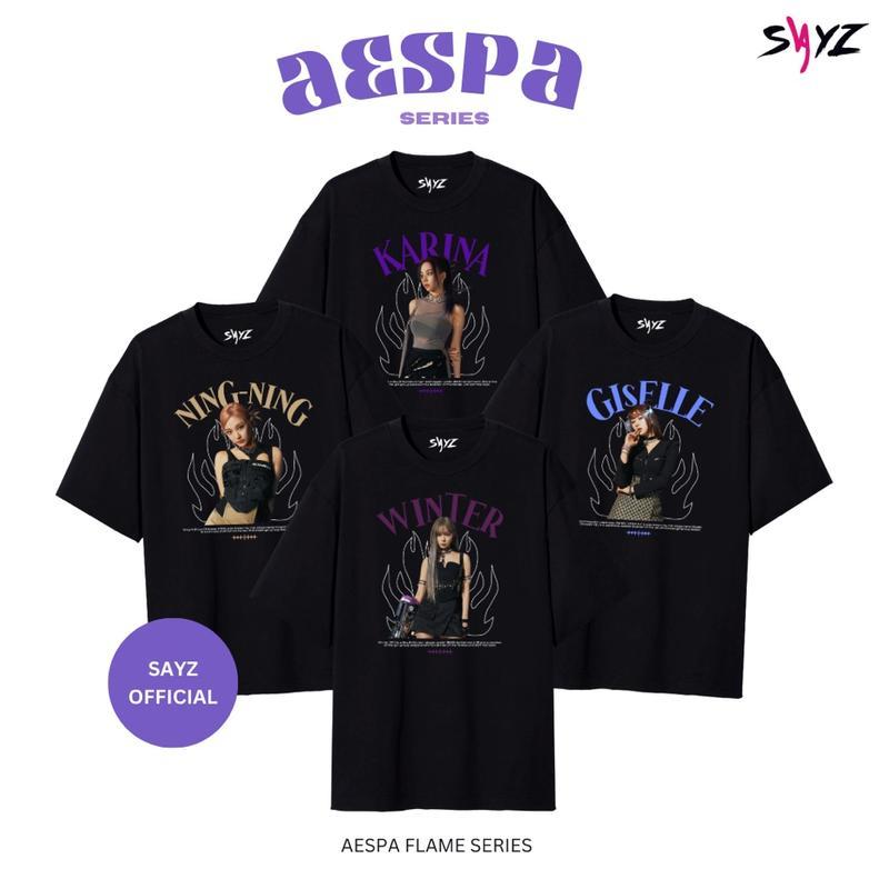 【Fashion】พร้อมส่ง อัลบั้ม kaos aespa Flame ver - Winter Karina Giselle NingNing -'Girls' aespa serie