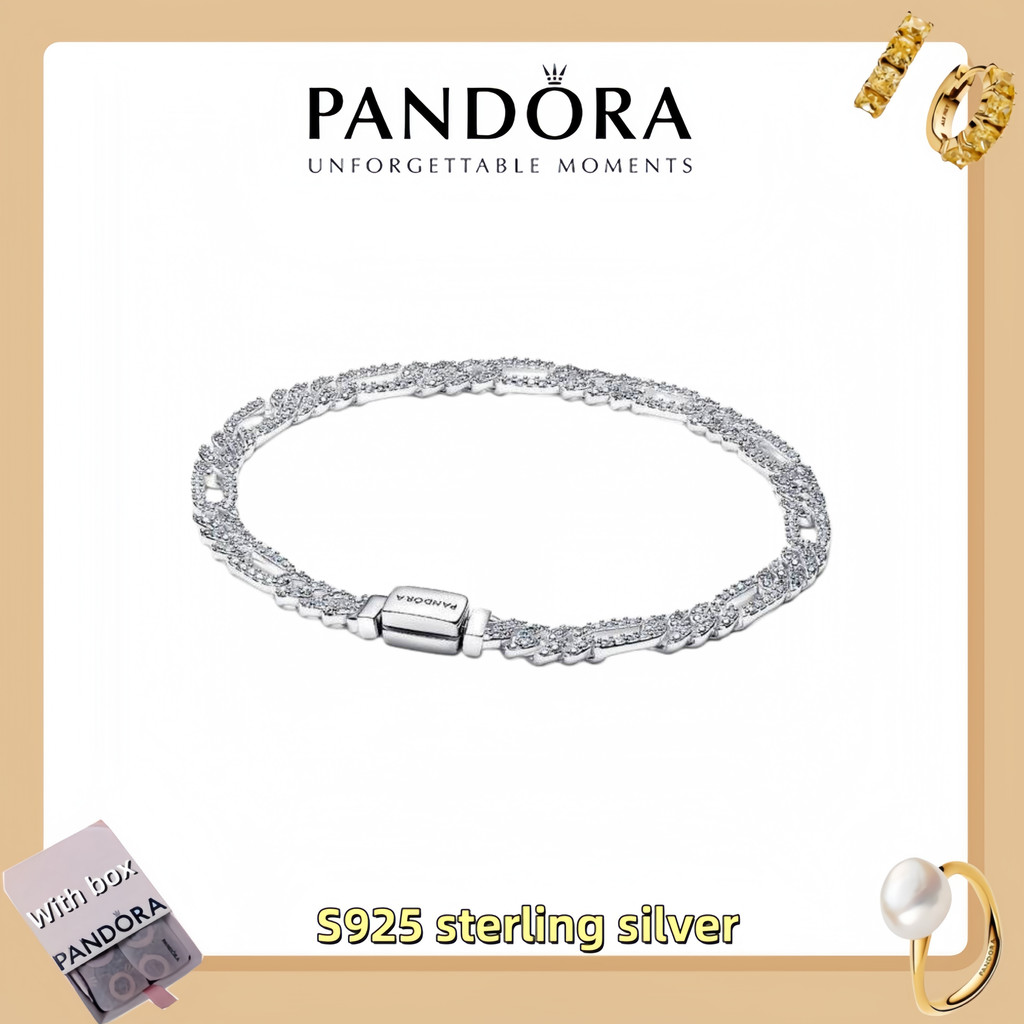 สร้อยข้อมือโซ่คิวบาแบบรูปไข่ ทำจากเงินสเตอร์ลิง 100% S925 พร้อมกล่องบรรจุภัณฑ์หรูหรา