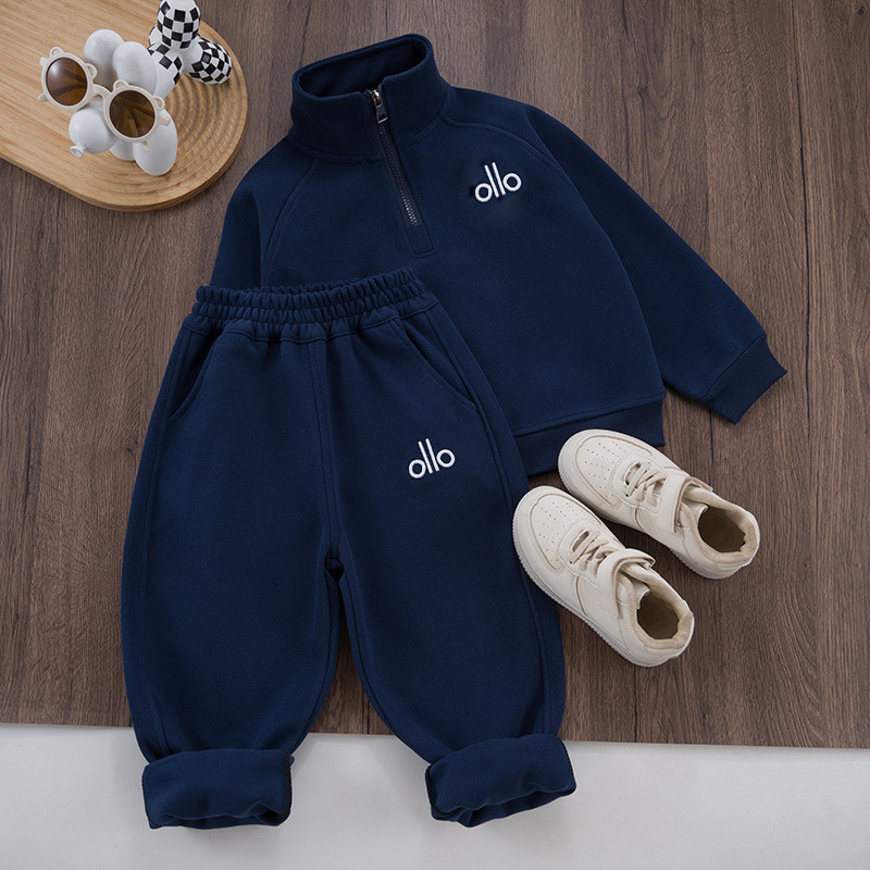 ຊຸດເຄື່ອງຈີວ (hoodie) ເດັກ ມີຊິບ ພິມລາຍຕົວອັກສອນ ແຂນຍາວ ສຳລັບເດັກຊາຍ/ເດັກຍິງ