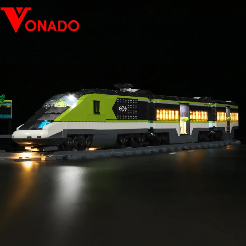 Vonado ชุดไฟ LED สําหรับ 60337 Express Passenger Train Building Blocks ชุด (NOT รวมรุ่น) อิฐ DIY ของ