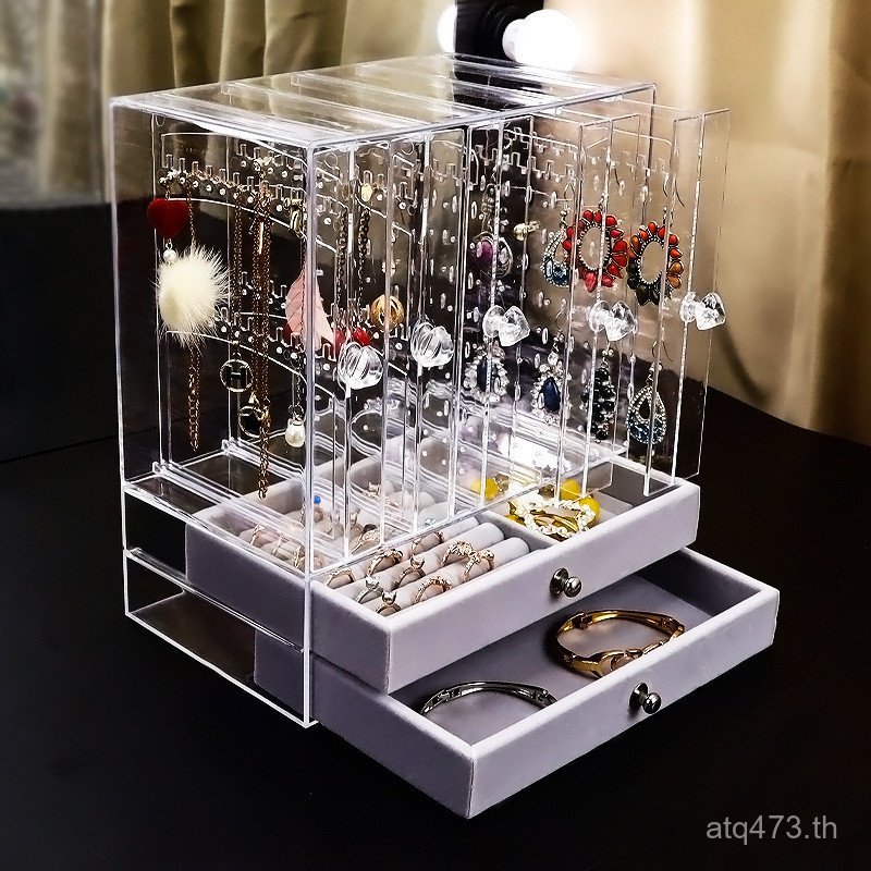 ชั้นวางต่างหูกล่องเก็บเครื่องประดับในครัวเรือน Nap ขาตั้งจอแสดงผลสร้อยคอขาตั้งจอแสดงผล Tidy-up นาฬิก