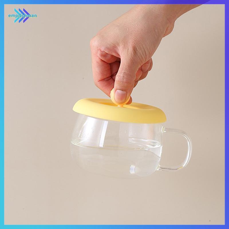 EPMN> ฝาครอบถ้วยซิลิโคนปลอดสารพิษรอบ Universal ถ้วยน้ําฝาปิดป้องกันฝุ่นแก้วกาแฟปิดผนึกหมวกพร้อมช้อนผู้ถือความร้อน-Resistant ฝาใหม่ - รูปที่ 4