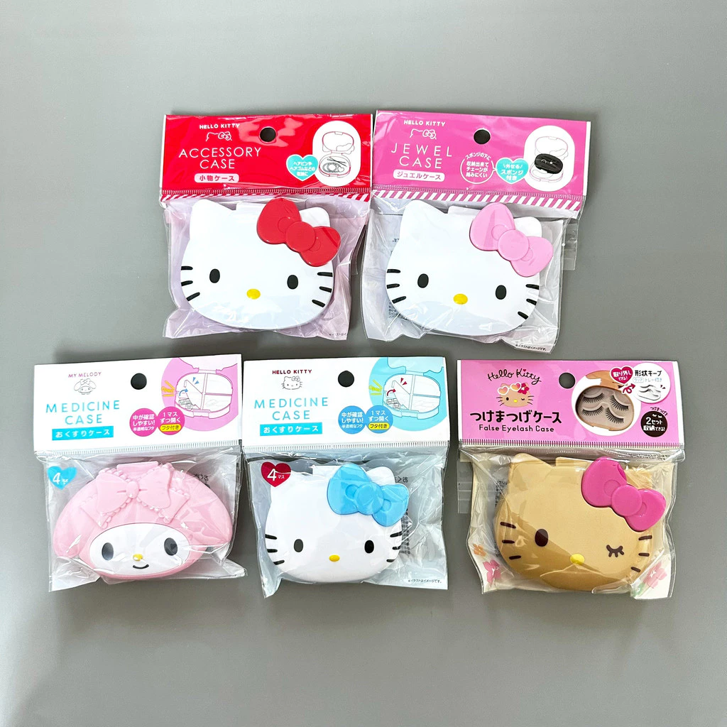 [พร้อมส่งในไทย] กล่องใส่ยาพกพา กล่องใส่เครื่องประดับ คิตตี้ มายเมโลดี้ ลิขสิทธิ์แท้ 100% จากญี่ปุ่น