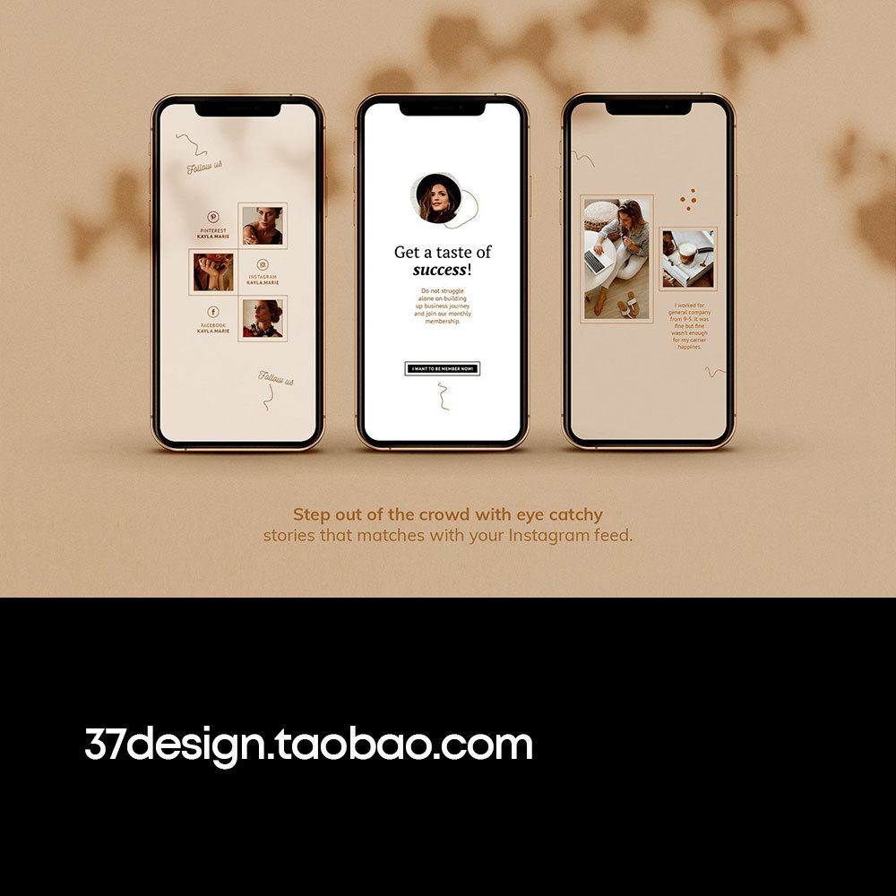 24 รูปแบบแฟชั่น Blog โฆษณา Social Media Interface Typesetting ประเภท indesign Template Canva Format