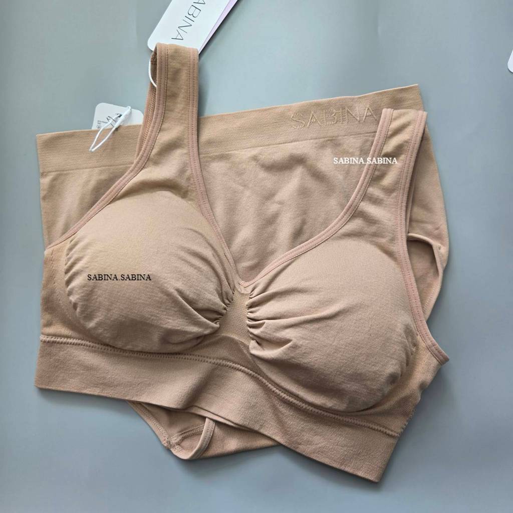 1 แถม 1 ** SABINA** เสื้อในแบบสวม แถม กกน **ผ้าทอ freesize อก 28-40 นิ้ว สะโพก 36-42 นิ้ว NBA24001+NUZ23008
