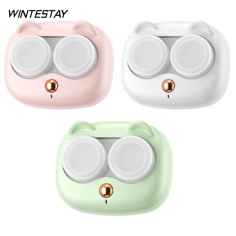 WINTESSAY น้ํายาล้างคอนแทคเลนส์, เครื่องทําความสะอาดโปรตีนอัตโนมัติเต็มรูปแบบอัลตราโซนิก, ชาร์จ USB 