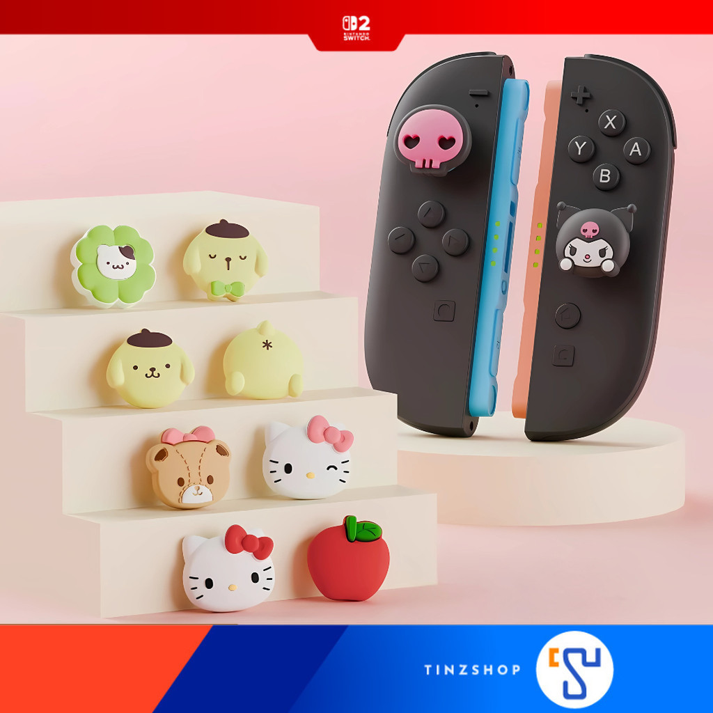 [ส่งด่วน] [Switch2] GeekShare x Sanrio Thumb Grip Caps for Switch 2 : ครอบปุ่มจอยคอน2 ลายน่ารักจากซานริโอ้ : Tinzshop