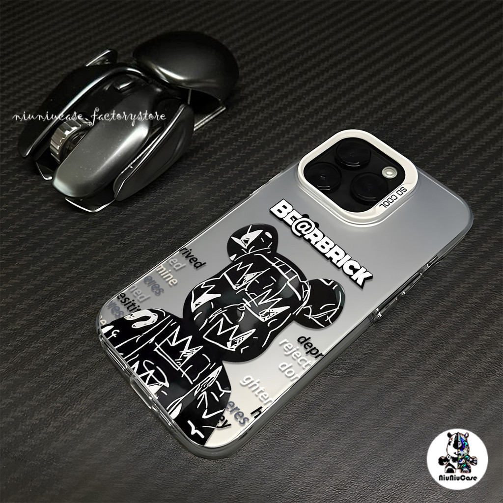 สำหรับ iPhone 17 16 13 12 14 11 15 Pro Max XR X Plus XS  7 8 แบรนด์แฟชั่นหมีรุนแรงรูปแบบกรณีโทรศัพท์กรณียากกันกระแทกและ - รูปที่ 3