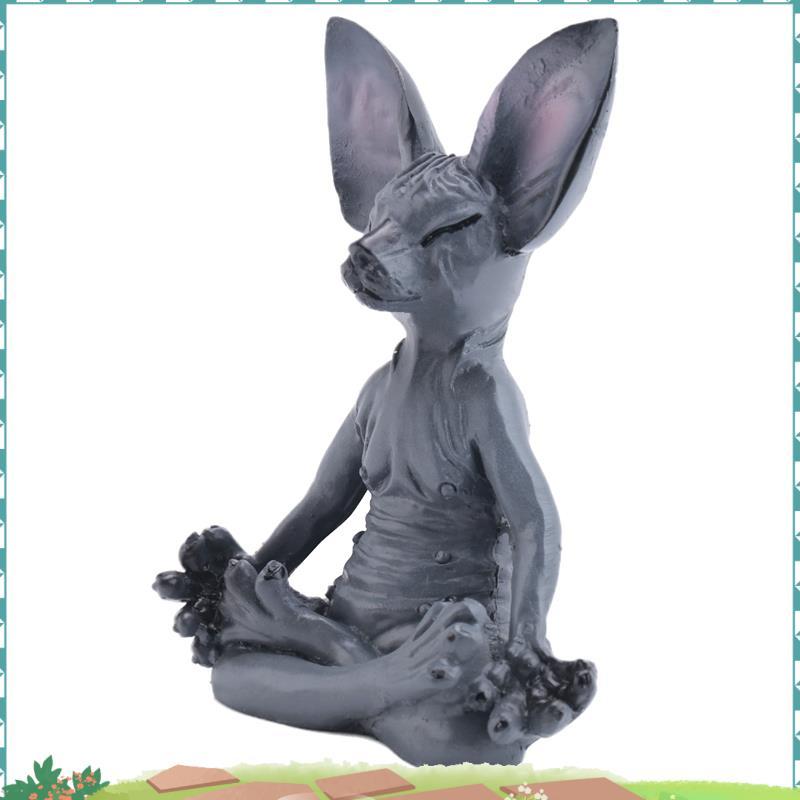 Sphynx Cat Meditate,Thinking Cat รูปปั้น,Medicating Thinking Cat,Sphynx Hairless Catสมาธิสะสมตกแต่ง