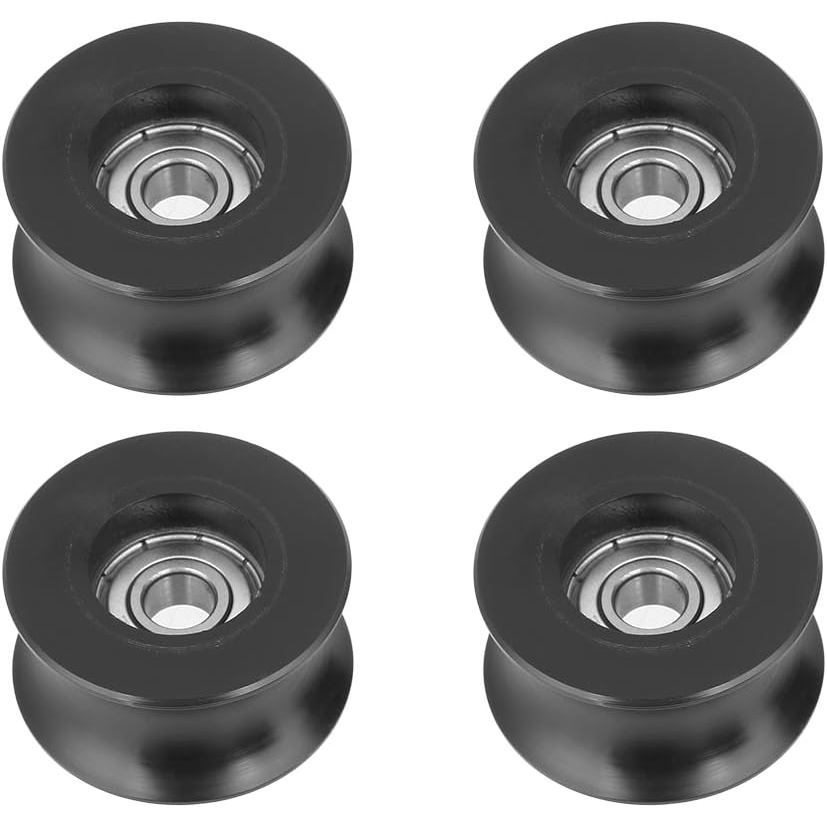 4pcs U Pulley 0840UU U ประเภทรอกลูกกลิ้งล้อแบริ่งลูกกลิ้งล้อ 8x 39.5x 20.1 มม./0.3x1.6x0.8in