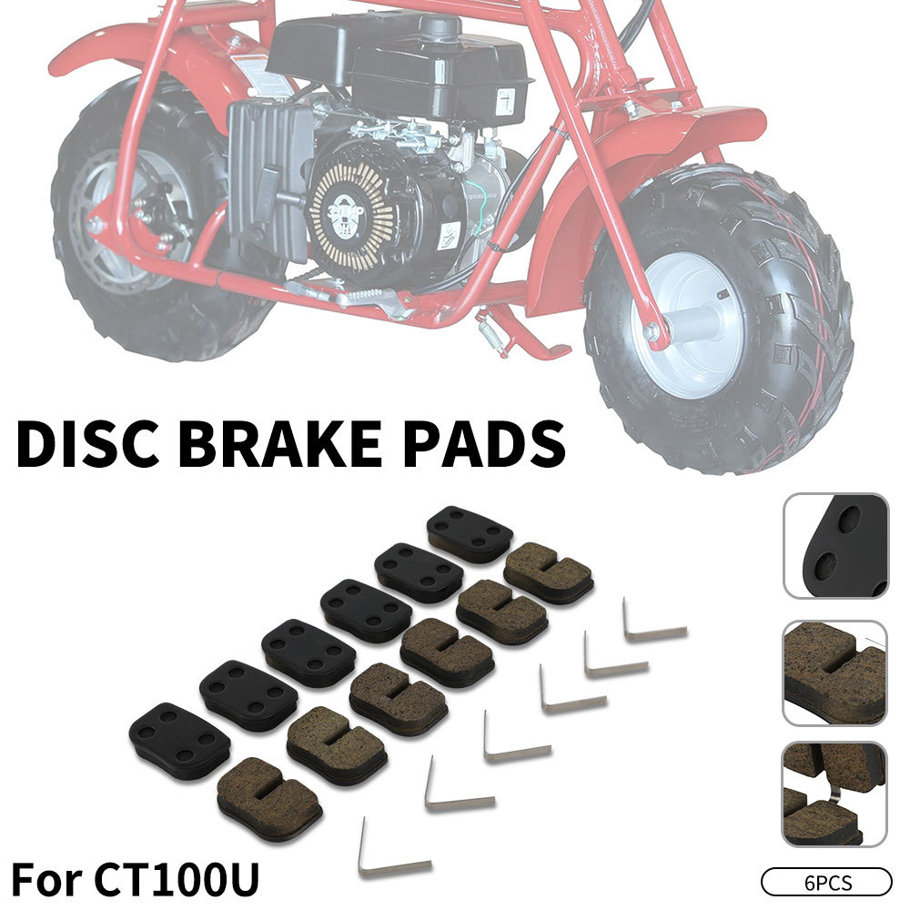 JF Mini Bike Disc Brake Pads Parts For 79cc 97cc 100cc 105cc 2.8hp Coleman CT100U CC100X Baja Doodle