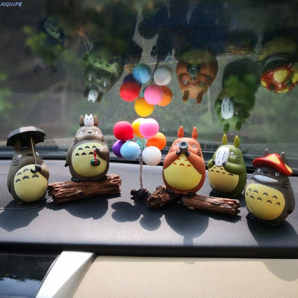 AIQINPB Totoro Action Figure,เครื่องประดับรถยนต์อะนิเมะเพื่อนบ้านของฉันTotoroรูป,ตกแต่งบ้าน 10 ซม.รู