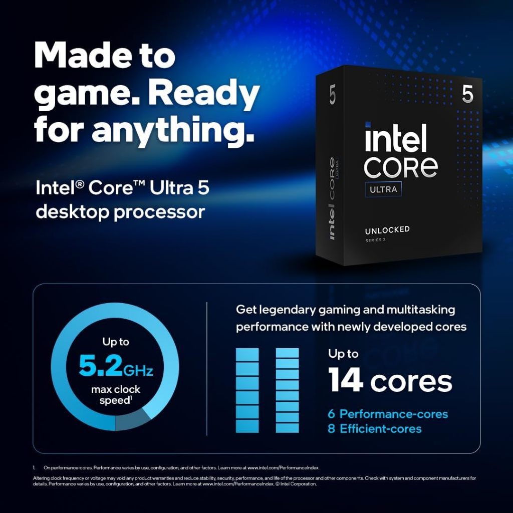 INTEL CORE ULTRA 5 245KF – 14C 14T ราคา ถูกที่สุด ดีลบีเคเค แกลเลอรีภาพที่ 3