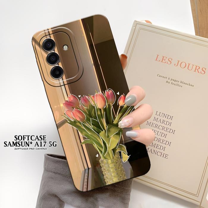 เคส HP ล่าสุด Samsun* A17 5G 2025 - เคสดอกไม้แฟชั่น - Samsun* A17 5G Casing - ซิลิโคนกล้อง Pro - Sam