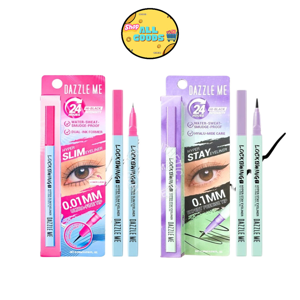 DAZZLE ME แดซเซิล มี ล็อค & วิงค์ อายไลเนอร์ Dazzle Me Lock & Wing Hyper Slim / Hyper Stay Eyeliner 