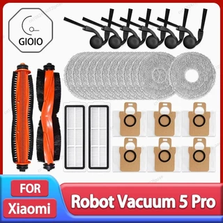 Xiaomi Robot Vacuum 5 Pro OV21GL อุปกรณ์ทําความสะอาดหลักแปรงด้านข้าง Hepa Filter Mop ผ้าถุงเก็บฝุ่นอะไหล่