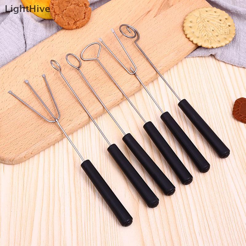 [LightHive] 1/6 ชิ้นเครื่องมือจุ่มช็อคโกแลต DIY Candy Caker ผลไม้ Fondue ตกแต่งส้อมชุด (TH)