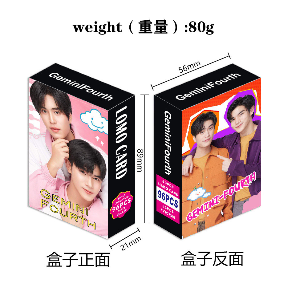 96 Thai Stars geminifourth Stars การ์ดภาพสนับสนุนการ์ด LOMO พิมพ์สีสองด้าน 2025.12.4