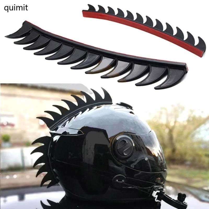 QUIM หมวกกันน็อคมอเตอร์ไซค์ Punk Style Cockscomb Sticker Mototbike Helmets Stickers