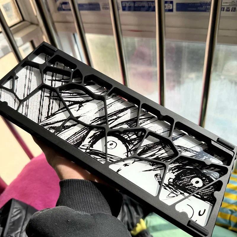 Holy60 Hollow คีย์บอร์ด Backplate ที่กําหนดเองอลูมิเนียม GH60 Wooting60HE Hollow คีย์บอร์ดชุดแผ่นไฟ