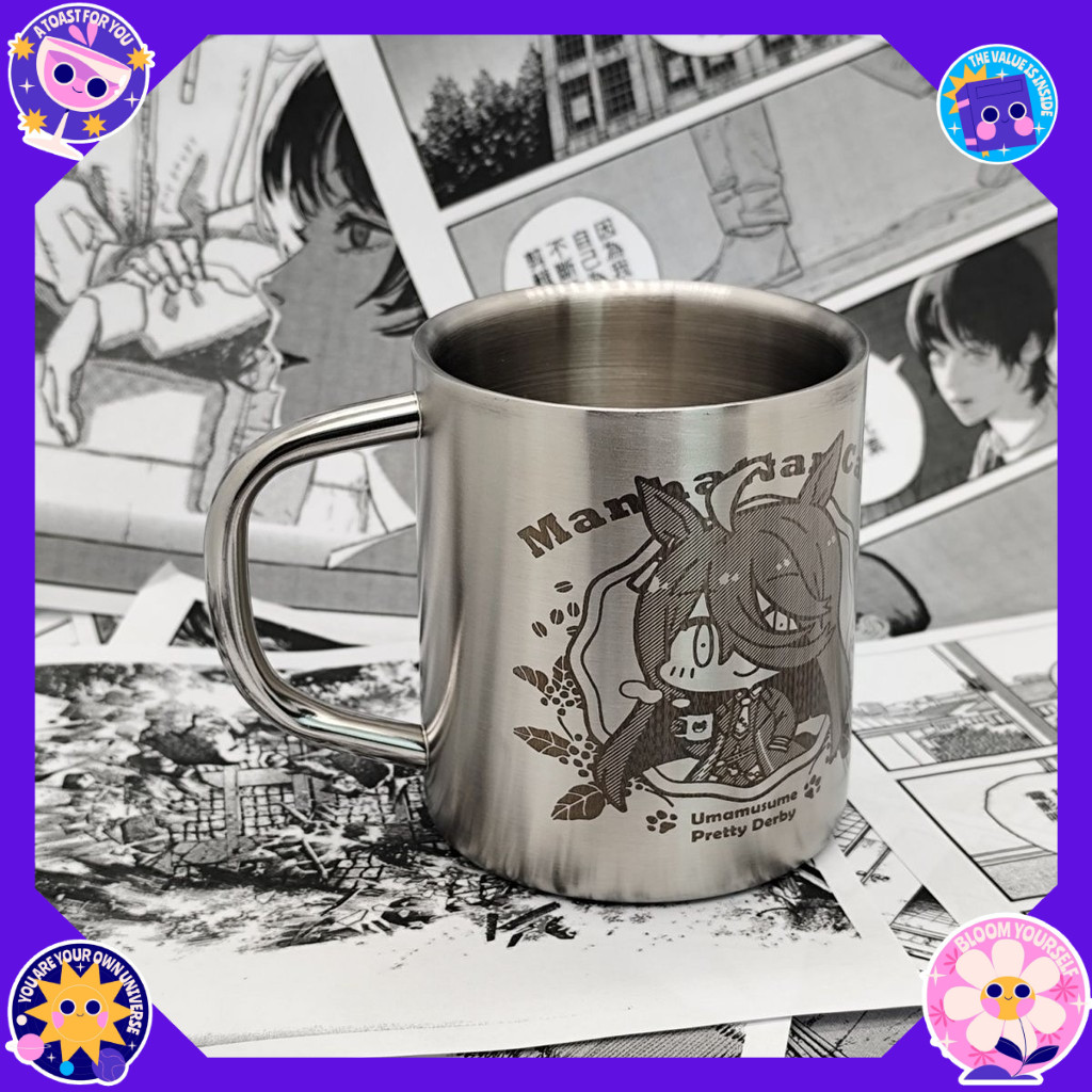 Umamusume Cup 300ml Uma Musume Pretty Derby Manhattan Cafe Mug ถ้วยกาแฟสแตนเลสของขวัญน่ารัก